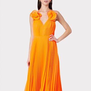 Milly Evie Tangerine Halter Dress